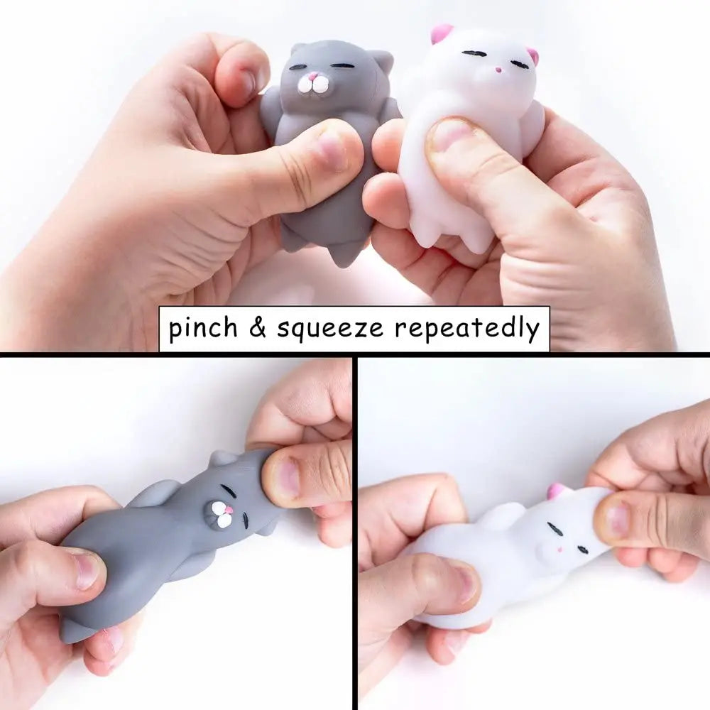 Mochi Squishy Cat Paw 5Pcs Kawaii Fidget Toy Stress Relief Squeeze Toy for Kids Adults Birthday Party Gift Goodie Bag Stuffer