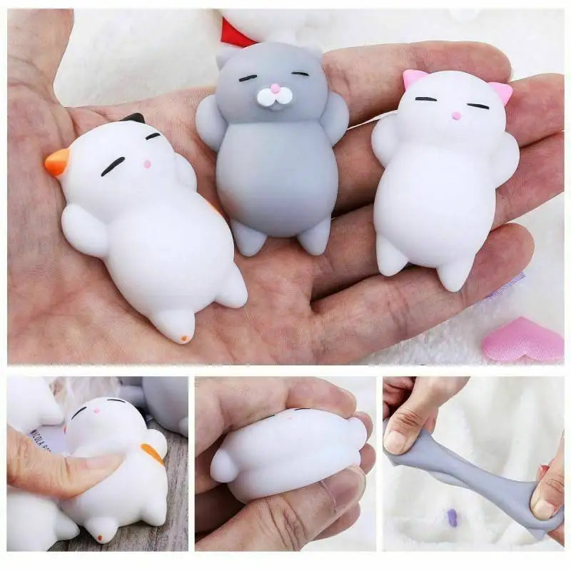 Mochi Squishy Cat Paw 5Pcs Kawaii Fidget Toy Stress Relief Squeeze Toy for Kids Adults Birthday Party Gift Goodie Bag Stuffer